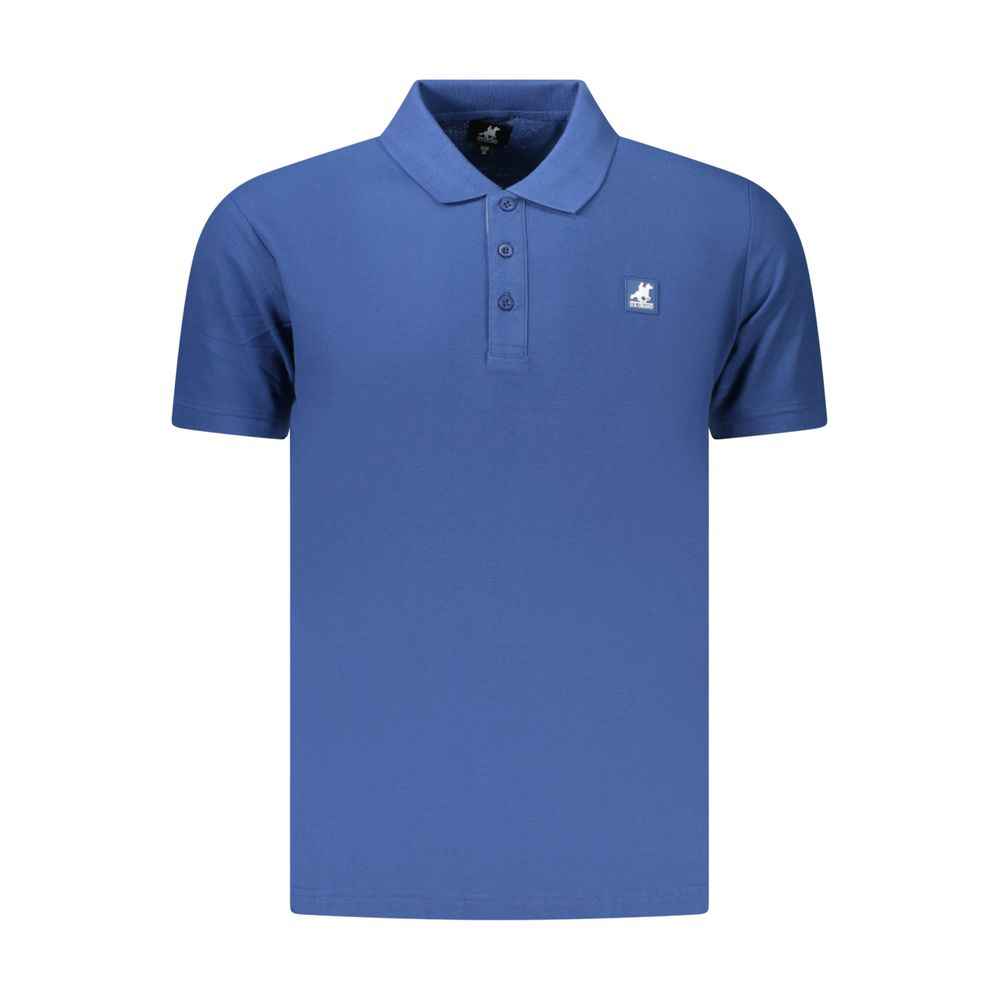 Blue Cotton Men's Polo Shirt