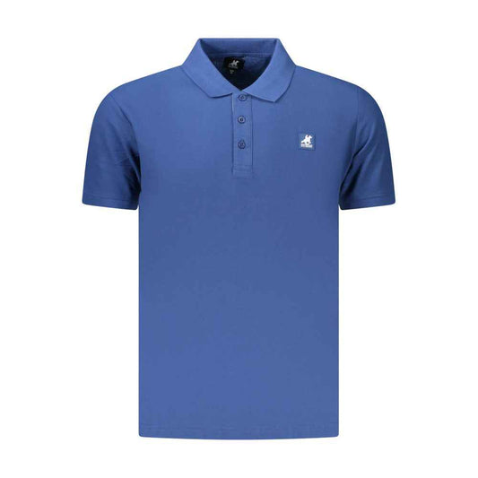 Blue Cotton Men's Polo Shirt