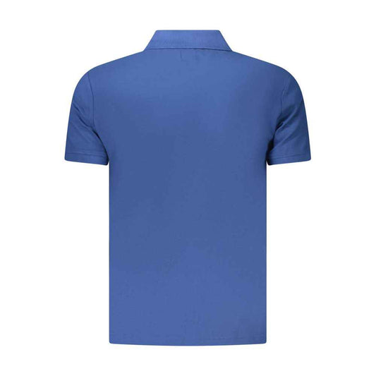 Blue Cotton Men's Polo Shirt