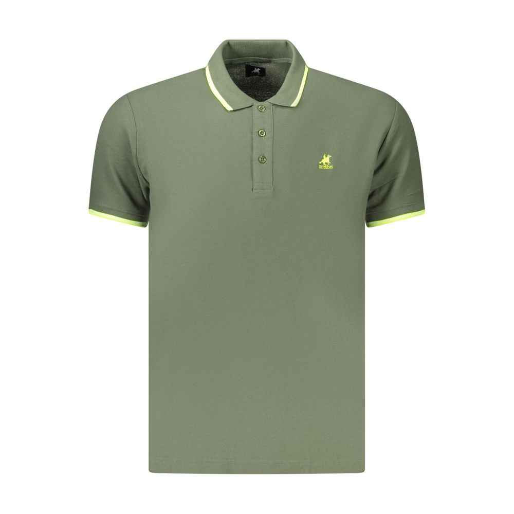 Green Cotton Men's Polo