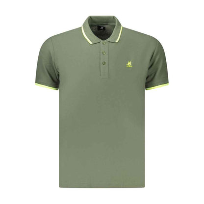 Green Cotton Men's Polo