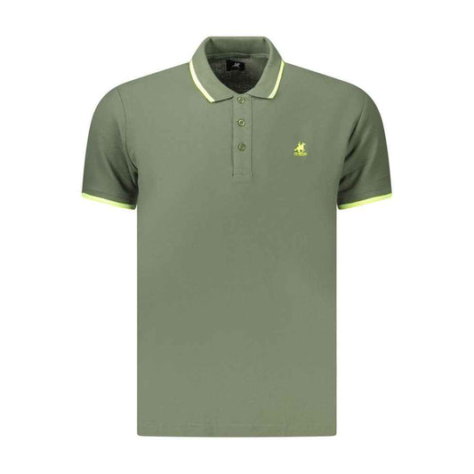 Green Cotton Men's Polo