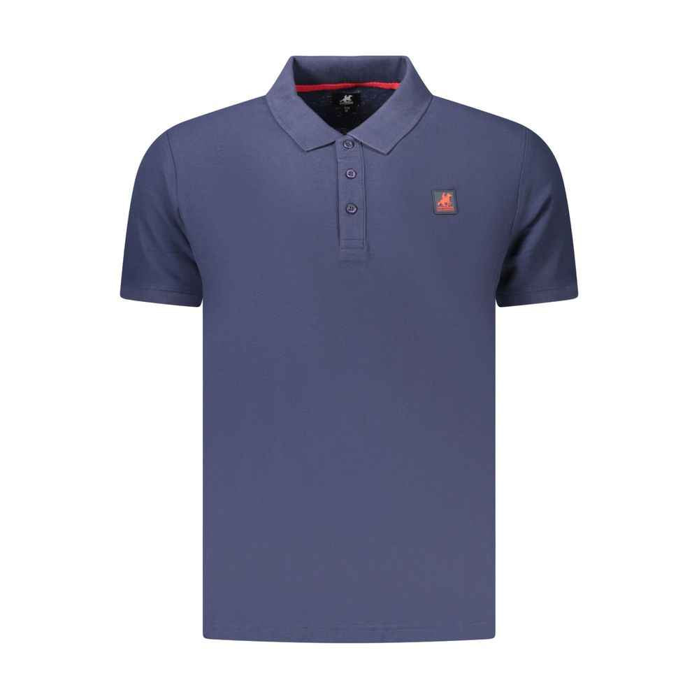 Blue Cotton Men's Polo Shirt