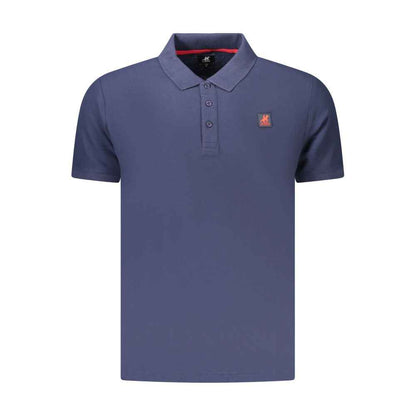 Blue Cotton Men's Polo Shirt