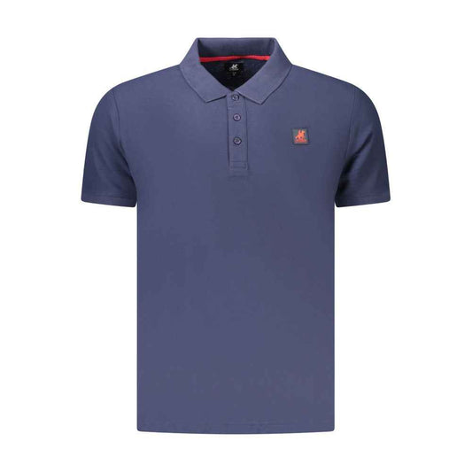 Blue Cotton Men's Polo Shirt