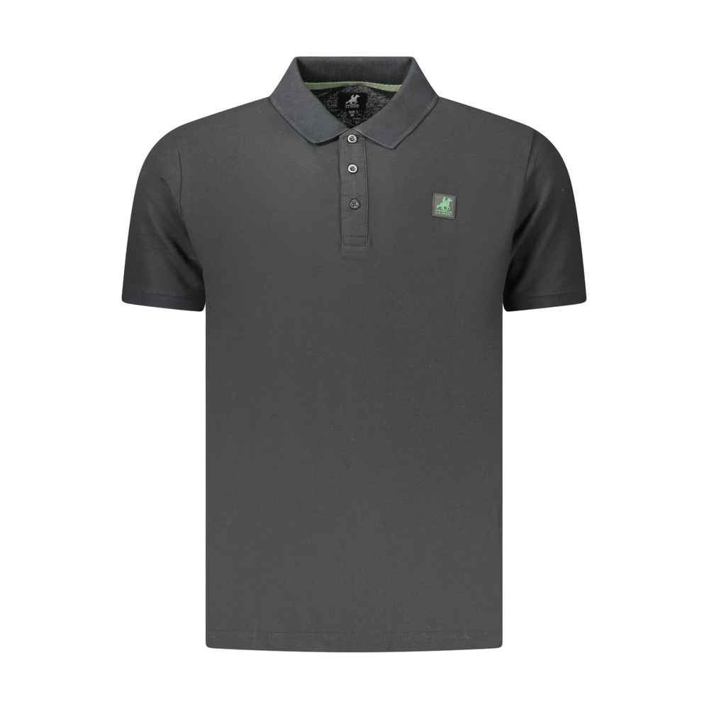 Black Cotton Men's Polo Shirt