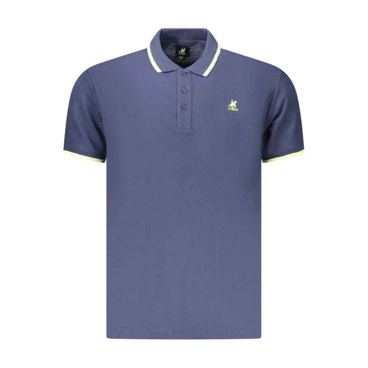 Blue Cotton Mens Polo Shirt