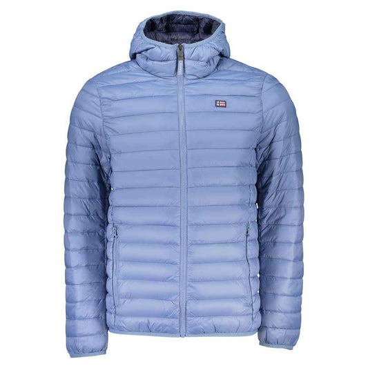 Blue Polyamide Men Jacket