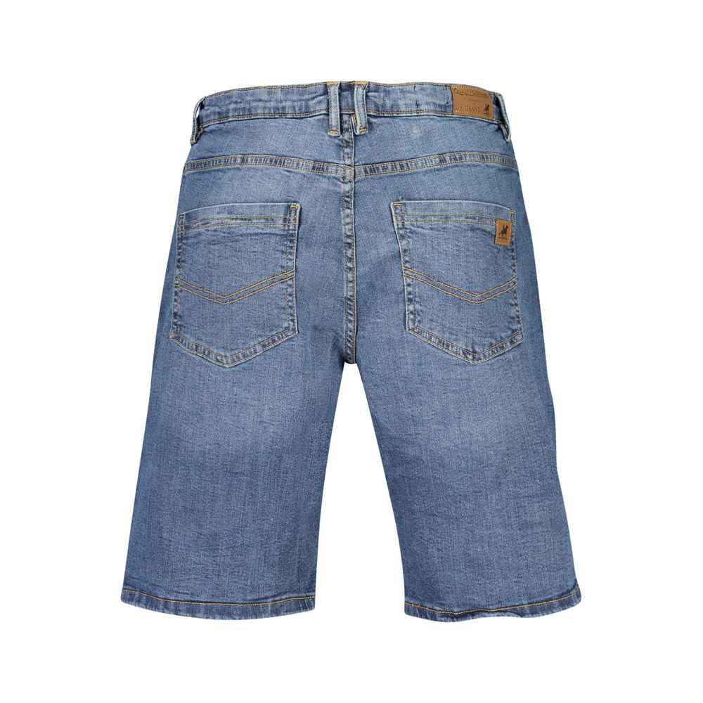 Blue Cotton Mens Short