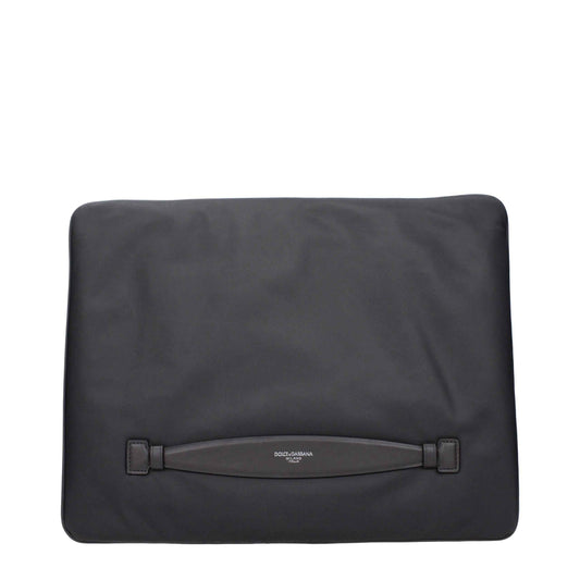 Gray Fabric Clutch Bag