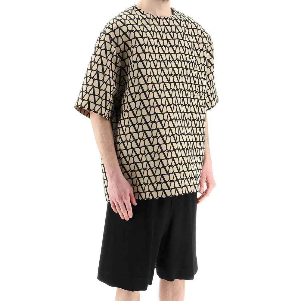 Brown Silk T-Shirt