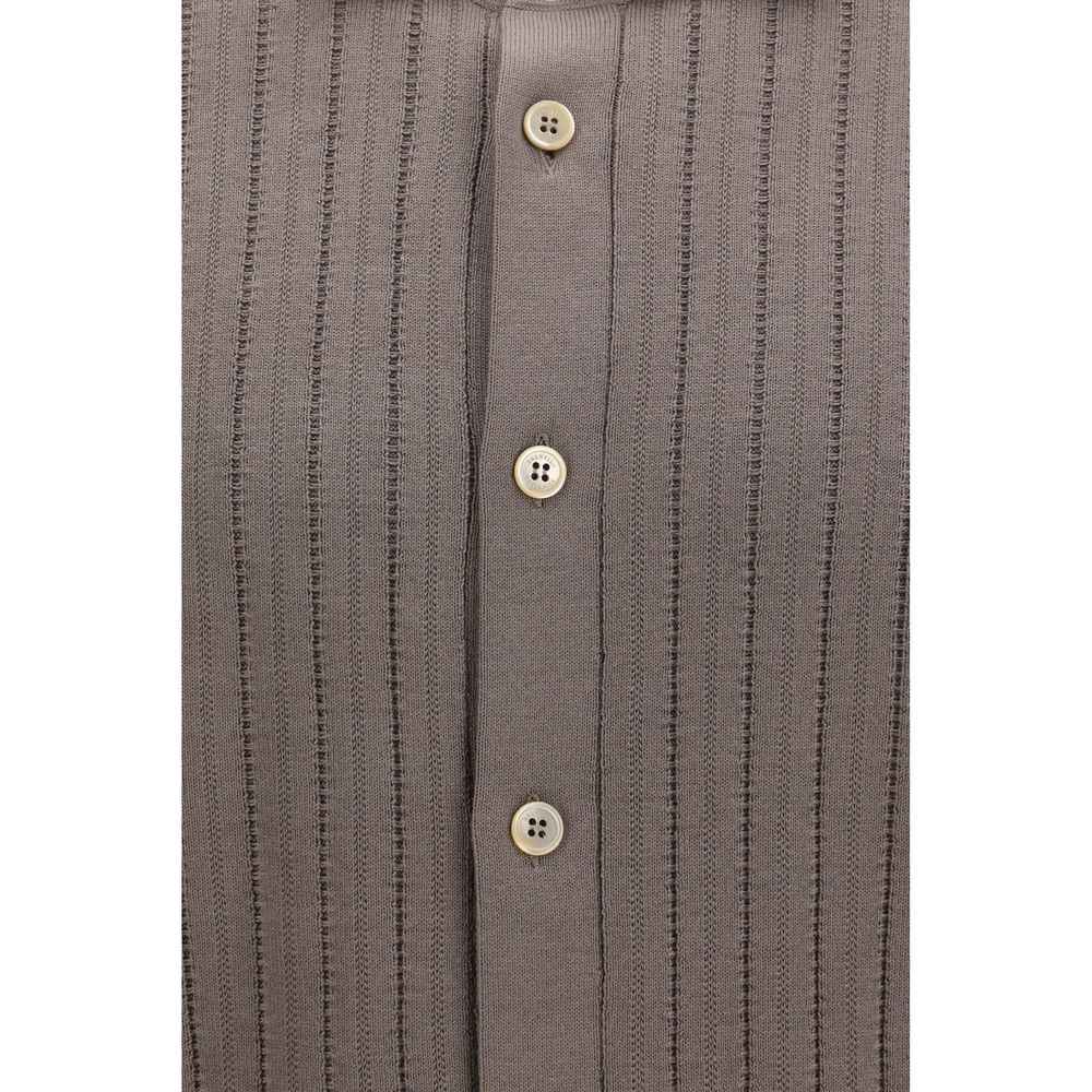 Brown Cotton Shortsleeve Shirt