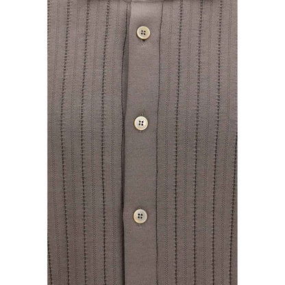 Brown Cotton Shortsleeve Shirt