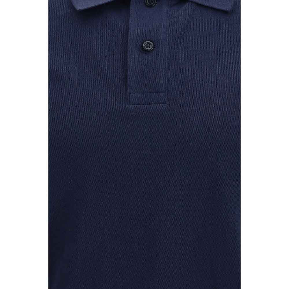 Blue Cotton Polo Shirt