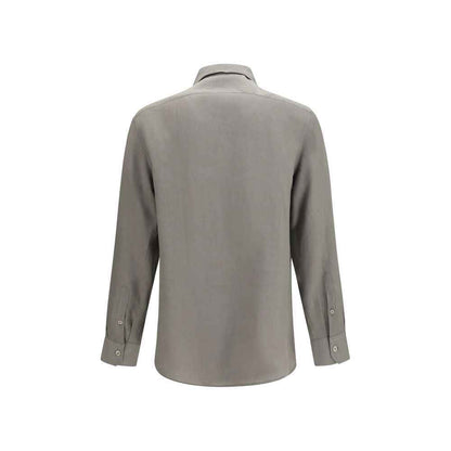 Bicolor Linen Dress Shirt
