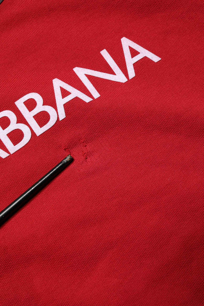 Red Cotton DG Logo Jersey Sweatshirt Sweater