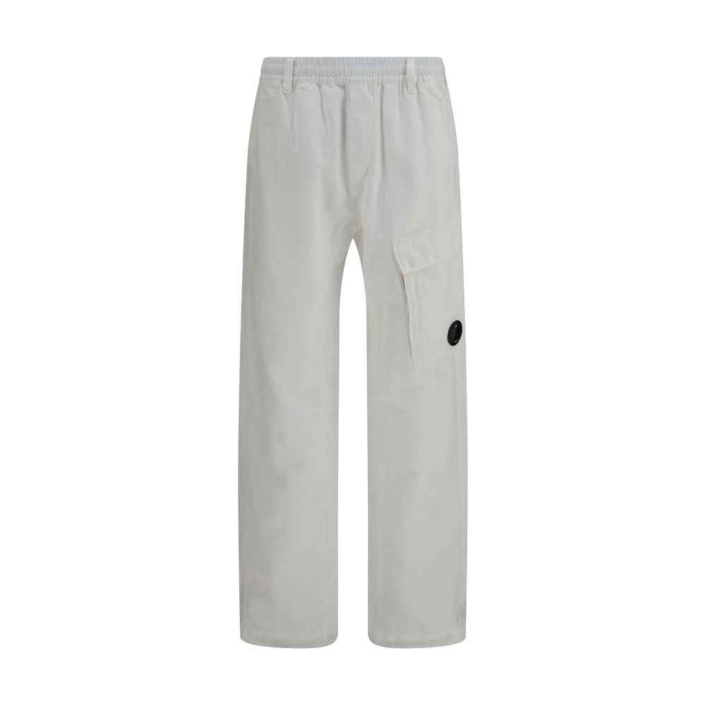 White Cotton Cargo Pants