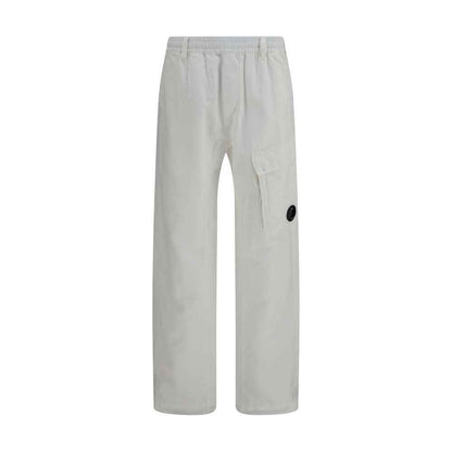 White Cotton Cargo Pants