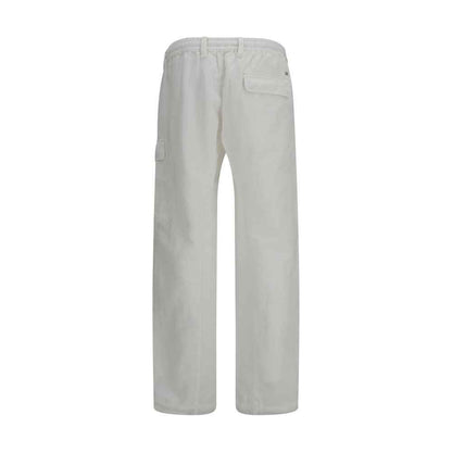 White Cotton Cargo Pants