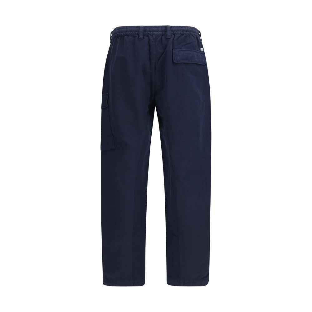 Blue Cotton Cargo Pants