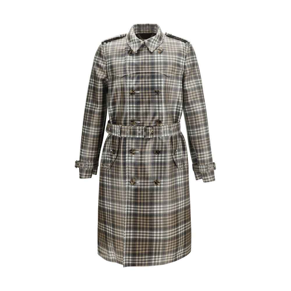 Brown Polyester Trench Coat