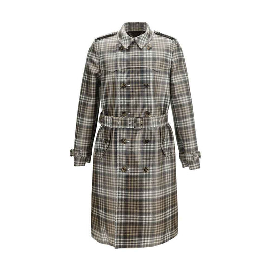 Brown Polyester Trench Coat