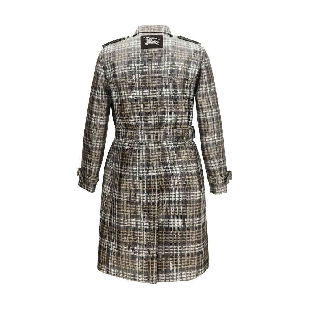Brown Polyester Trench Coat