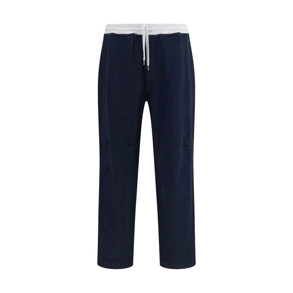 Blue Cotton Joggers (Workout Pants)