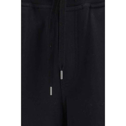 Black Cotton Bermuda Shorts