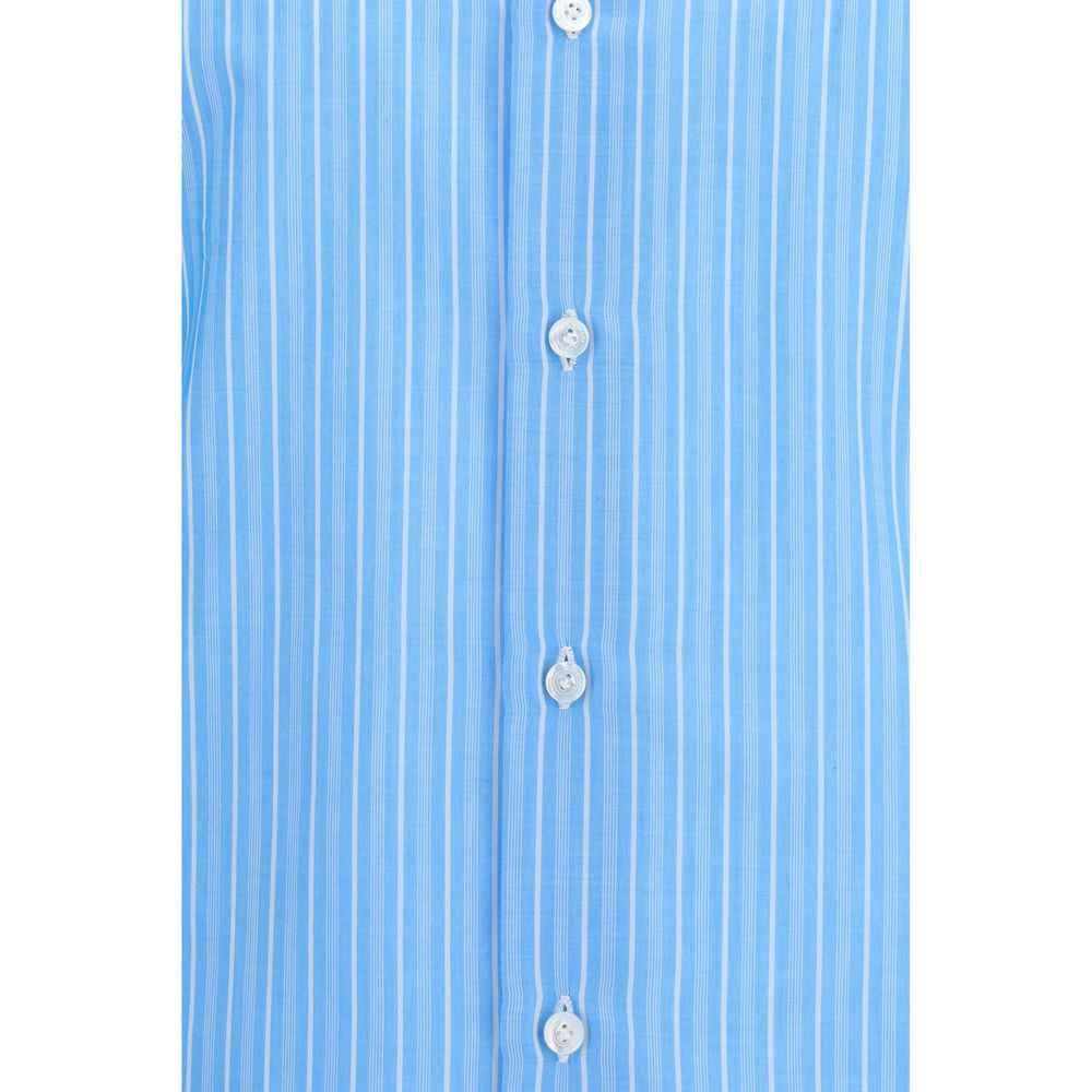 Blue Cotton Pattern Shirt