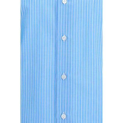 Blue Cotton Pattern Shirt