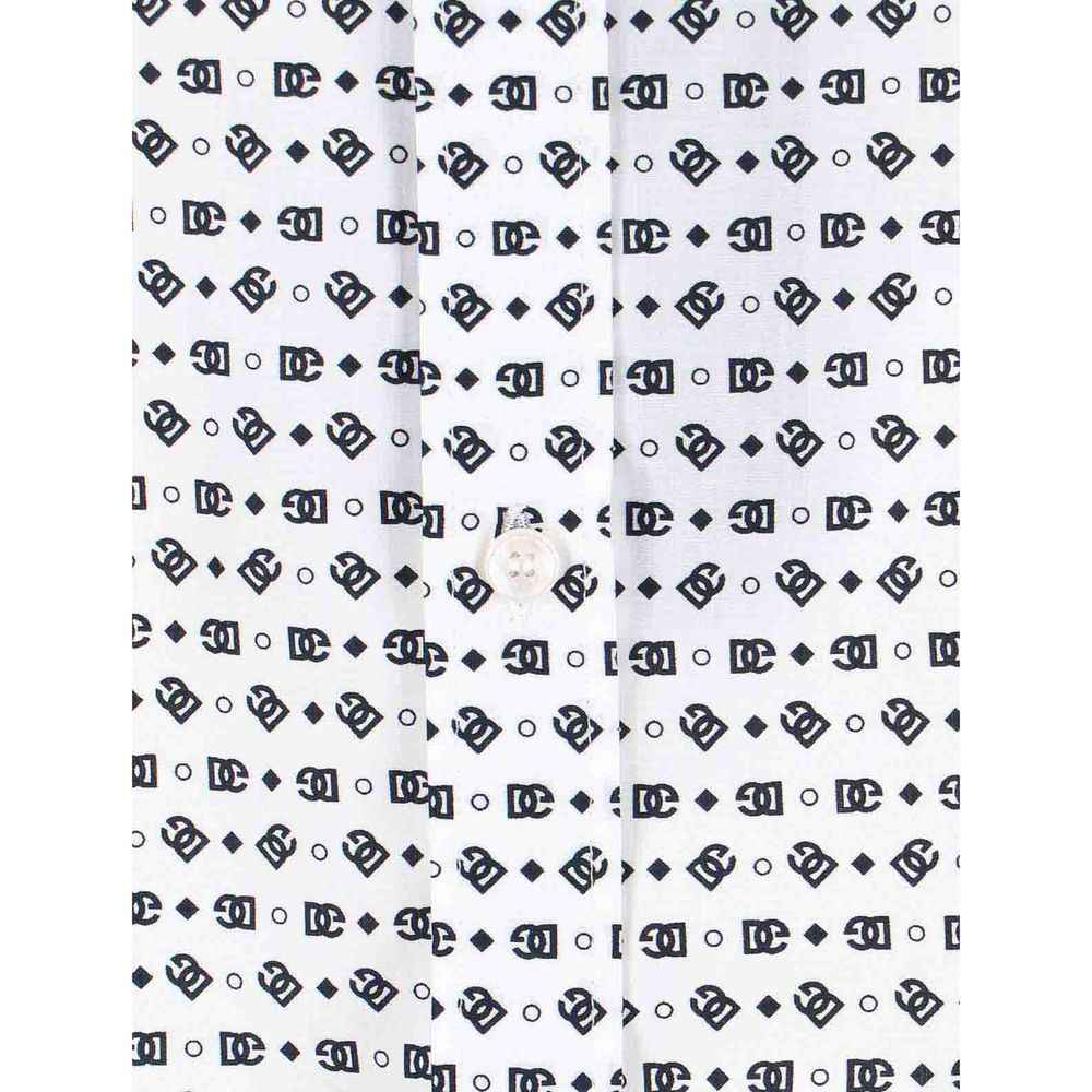 White Cotton Pattern Shirt