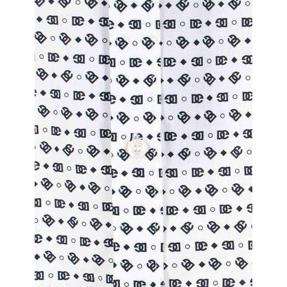 White Cotton Pattern Shirt