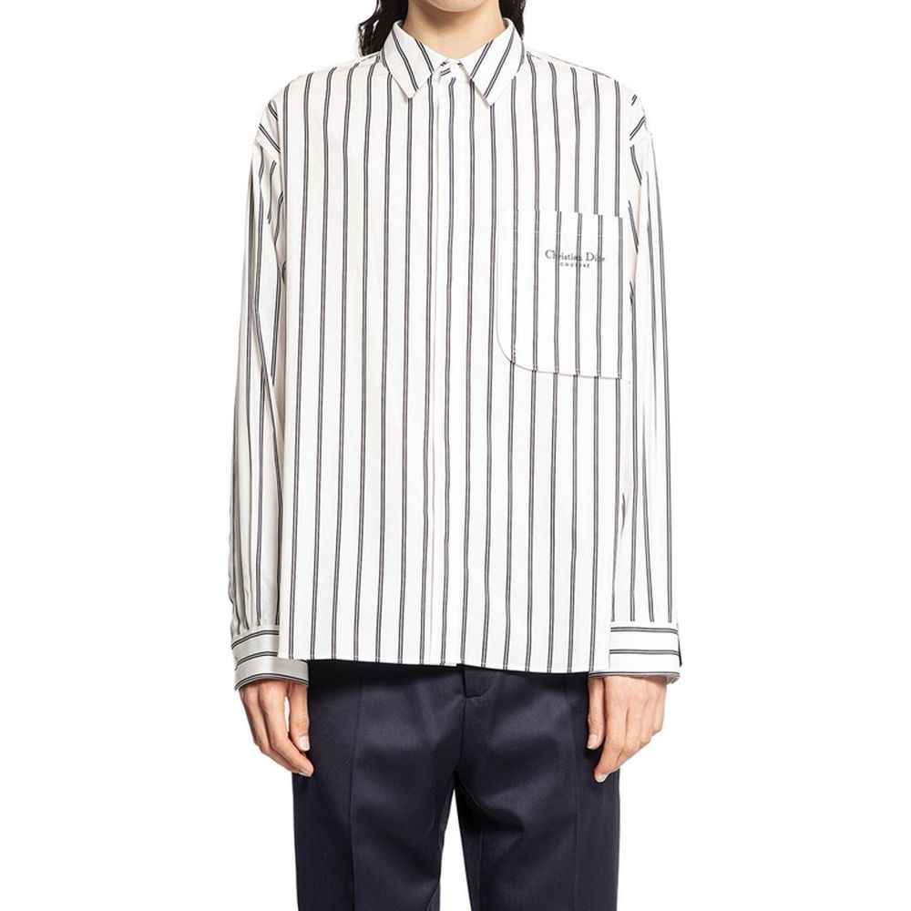 White Cotton Pattern Shirt