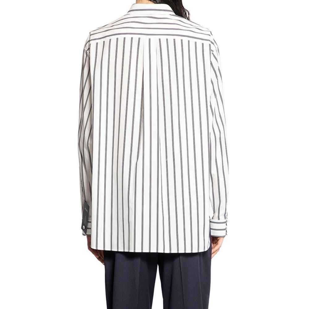 White Cotton Pattern Shirt