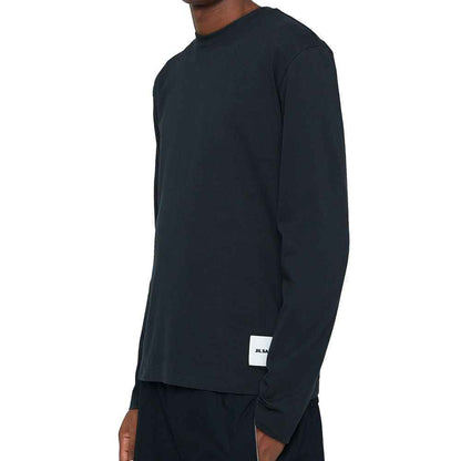 White Cotton Long Sleeve T-Shirt