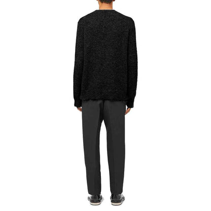 Black Alpaca Leather Sweater
