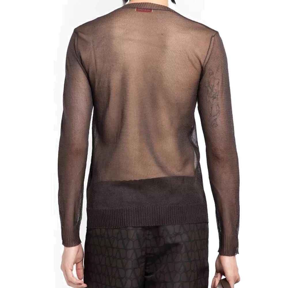 Brown Silk Sweatshirt