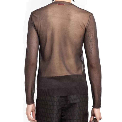 Brown Silk Sweatshirt