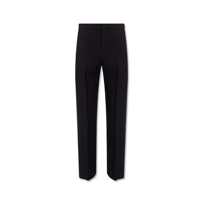 Blue Cotton Casual Pants