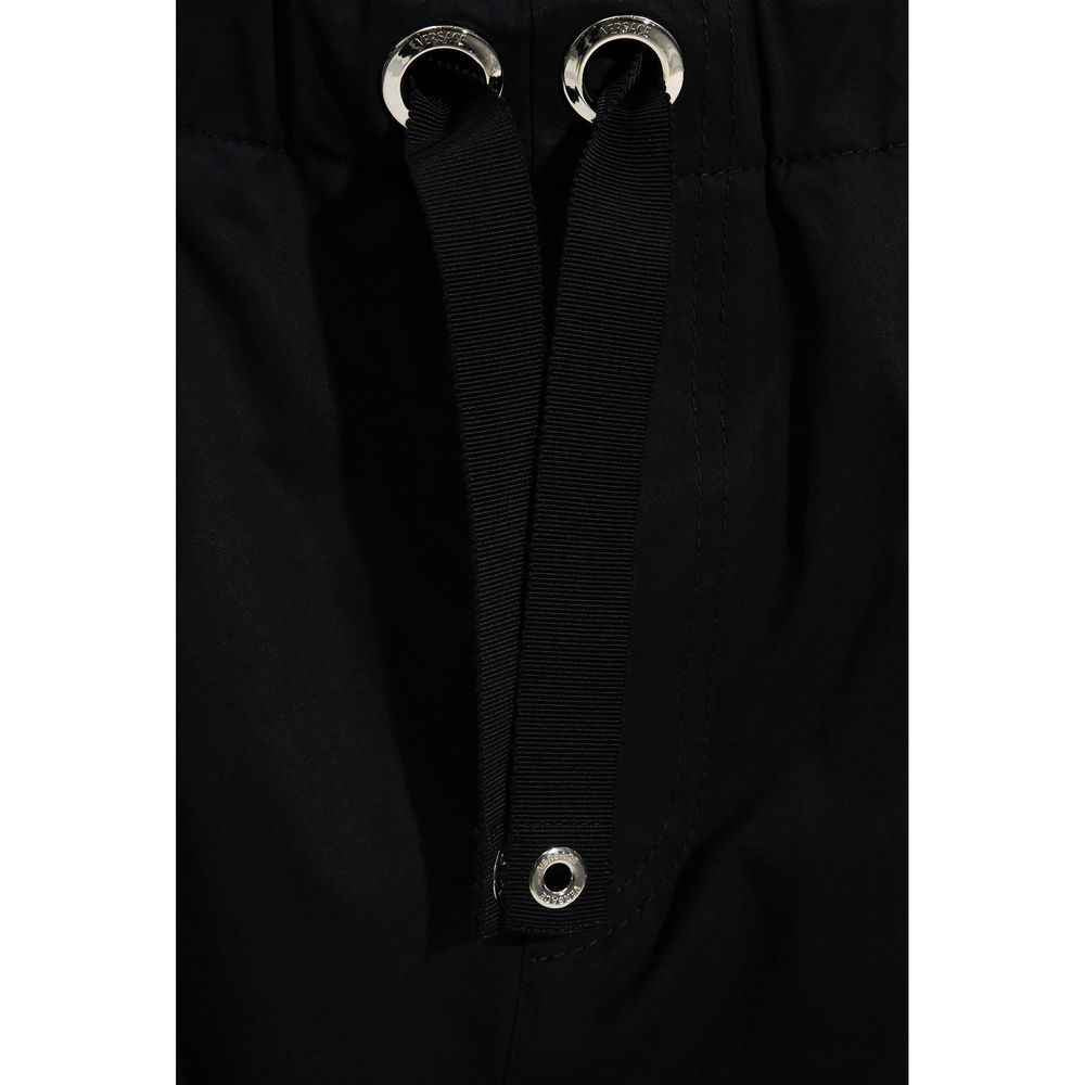 Black Cotton Casual Pants