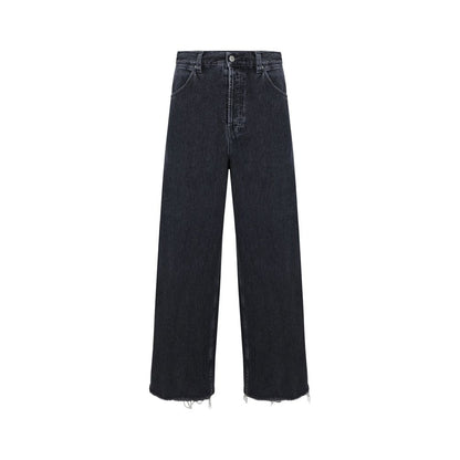 Black Cotton High-Waisted Jean