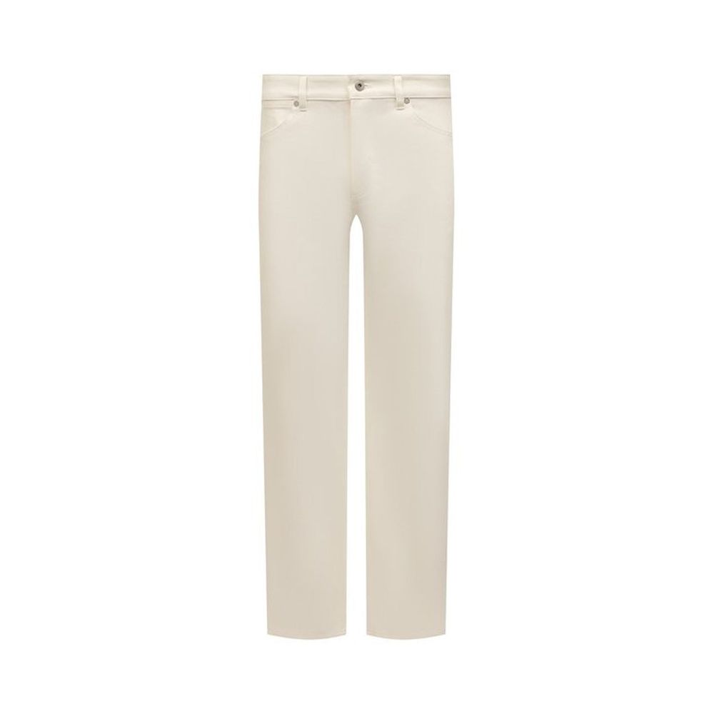 White Cotton Relaxed Fit Jeans