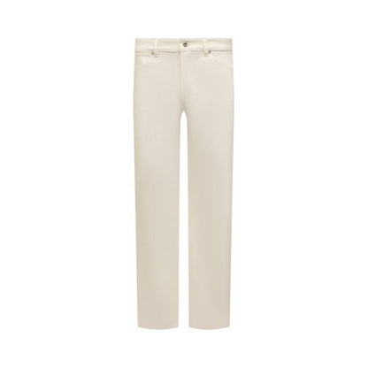 White Cotton Relaxed Fit Jeans