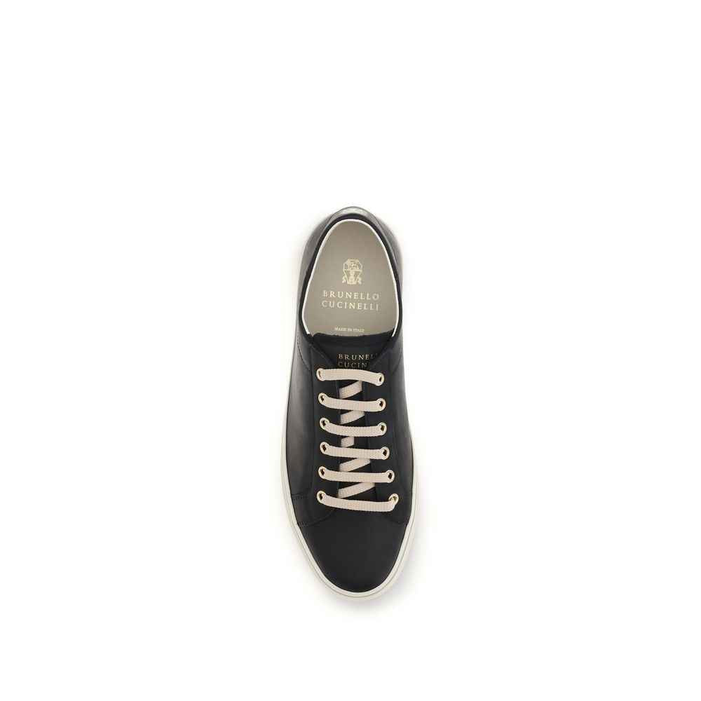 Black Calf Leather Bos Taurus Low Top Sneakers