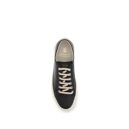 Black Calf Leather Bos Taurus Low Top Sneakers
