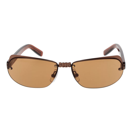 Brown Metal Sunglasses