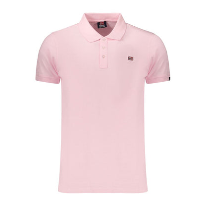 Pink Cotton Men's Polo Shirt