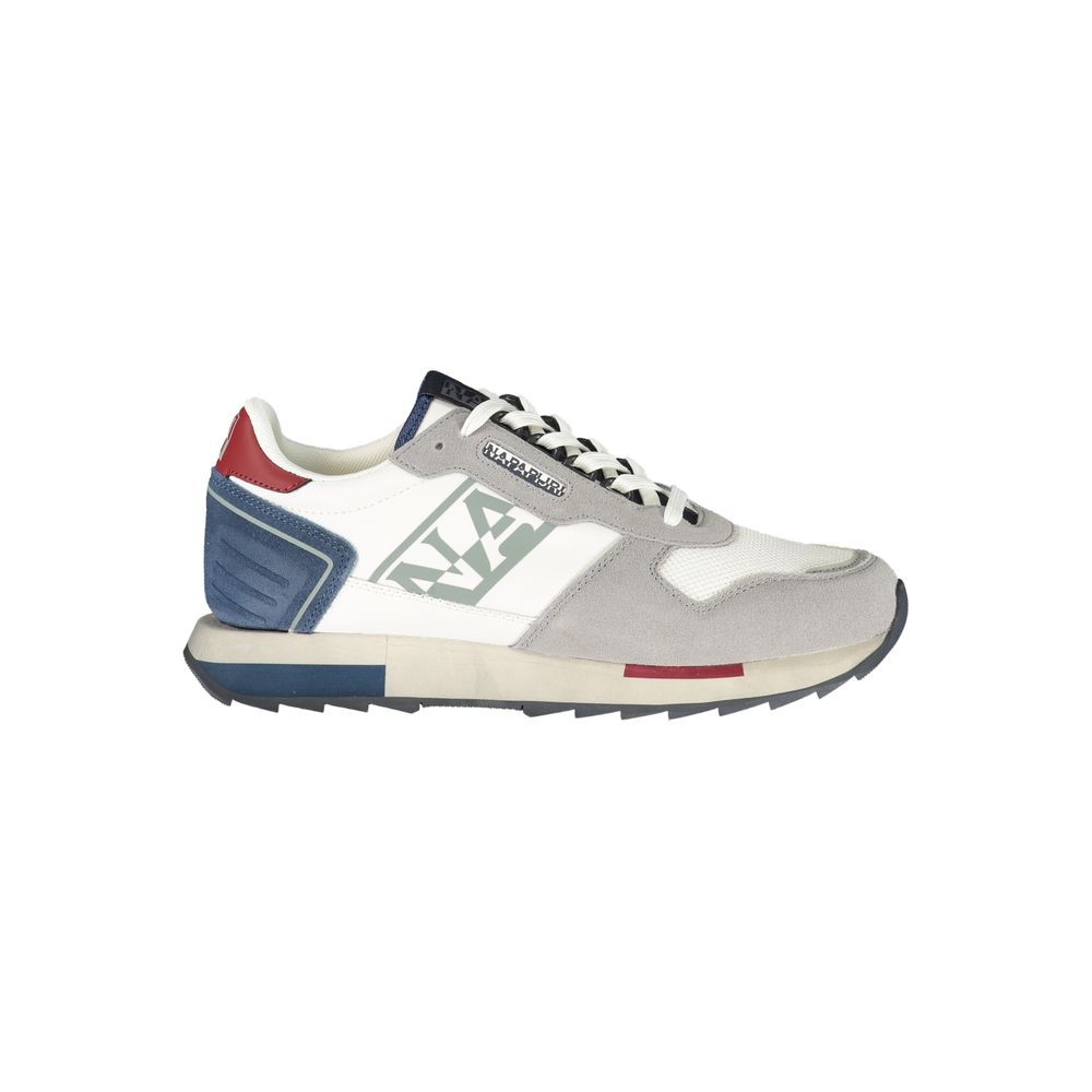 White Polyester Men's Sneaker