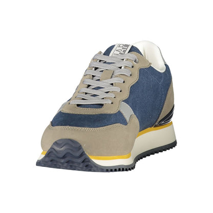 Blue Polyester Men's Sneaker